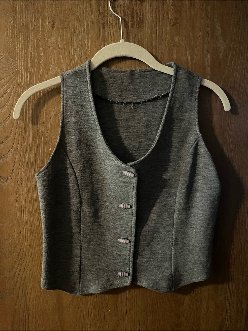 VINTAGE 1970s Gray Vest